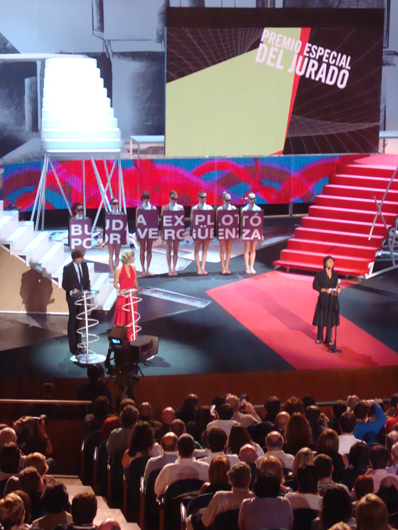 receiving The Special Jury Prize for her film "Buddha collapsed out of shame" Sansebastian film festival, Spain 2007