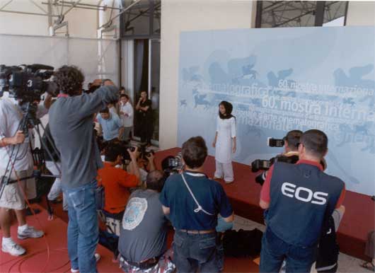 Venice International Film Festival with her film "Joy of madness" at the age of 14