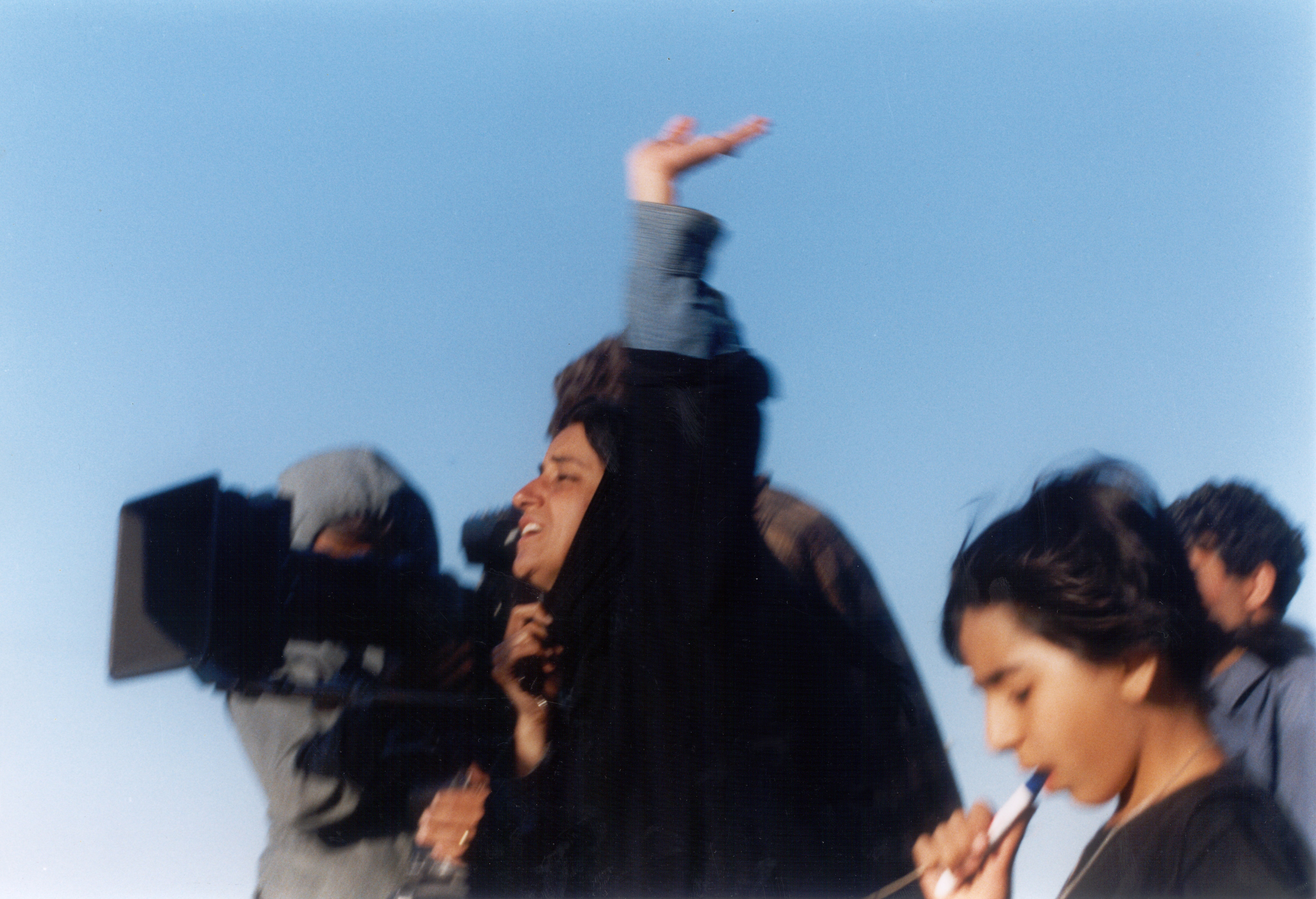 receiving the best film award for her film "The day I became a woman" Busan international film festival 2000