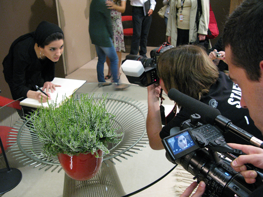 San sebastian film festival with her film "Two legged horse" 2008