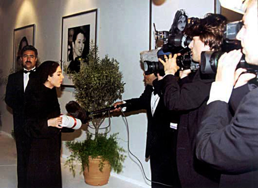 after receiving The Special Jury Prize Cannes film festival for her film "At five in the afternoon" 2003